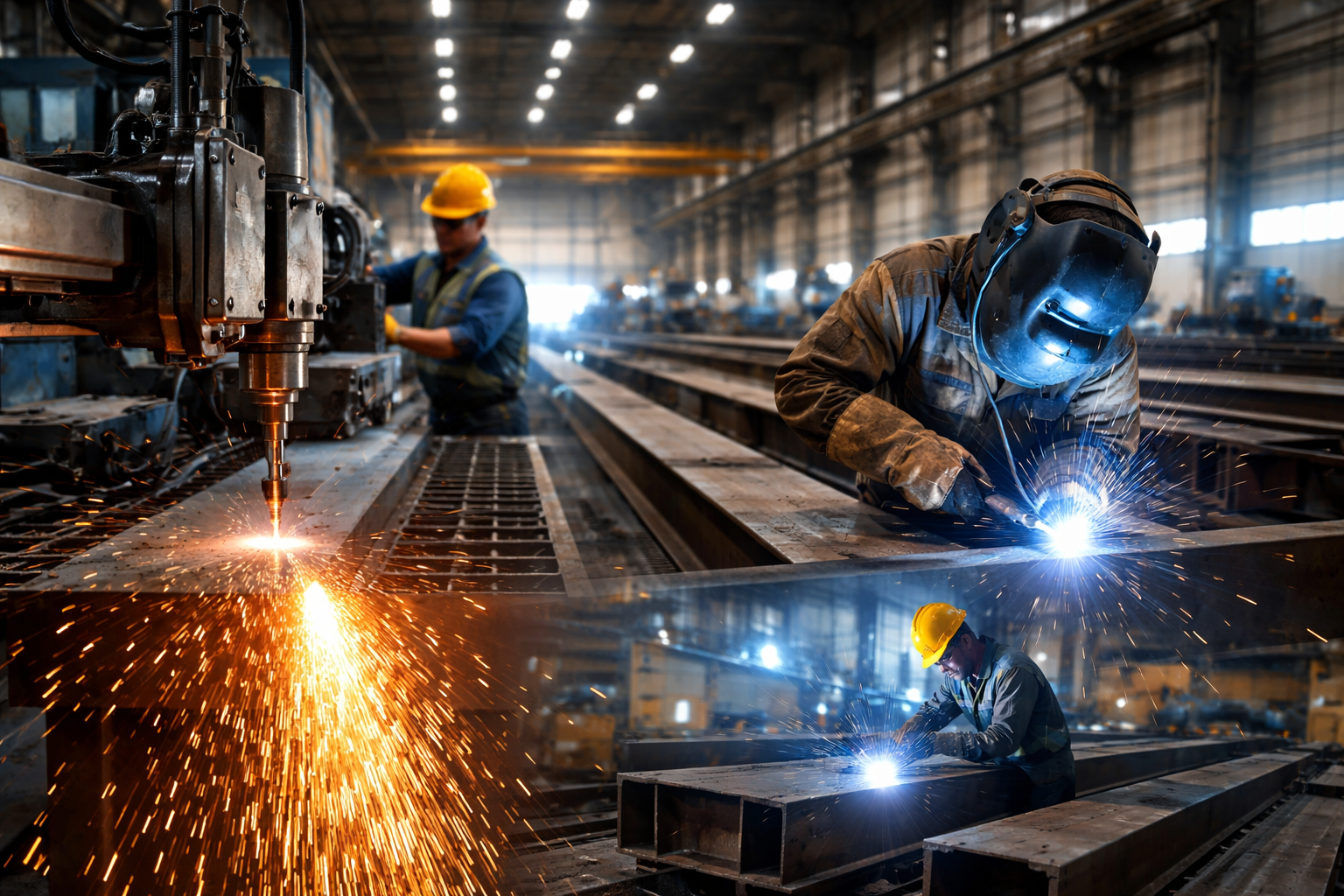 Proses Cutting–Drilling–Welding dalam Fabrikasi Baja | HADESteel